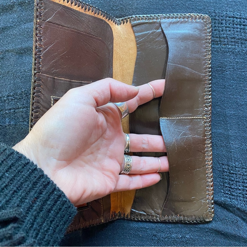 Vintage Brown buttery soft Men’s Long Wallet. Made in Mexico. 70’s. - Picture 6 of 10